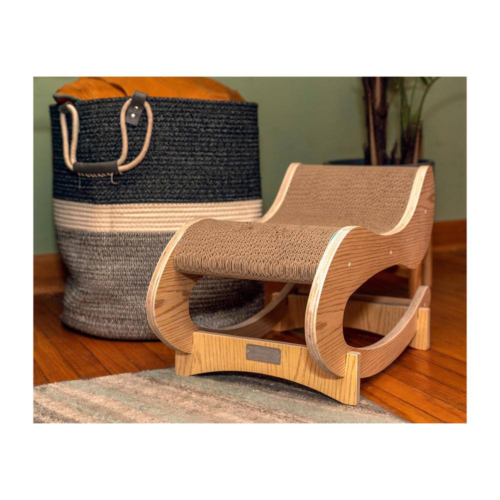 Alt View 6. Armarkat - Real Wood Medium Wooden Cat Rocking Chair Detachable Cat Swing Chair - Beige.