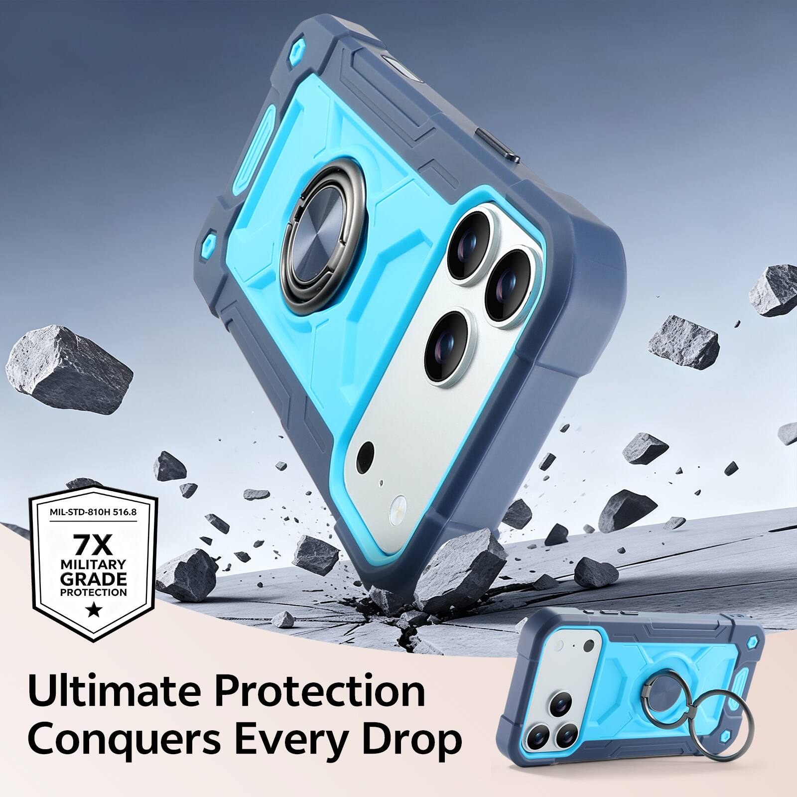 MIL-STD-810H 516.8 7X MILITARY GRADE PROTECTION

Ultimate Protection Conquers Every Drop