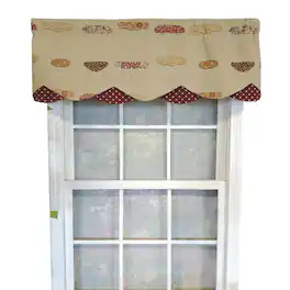 RLF Home - Ottoman Petticoat 3" Rod Pocket Lining Luxurious and Elegant Window Treatment Valance 50" x 15" - Cream