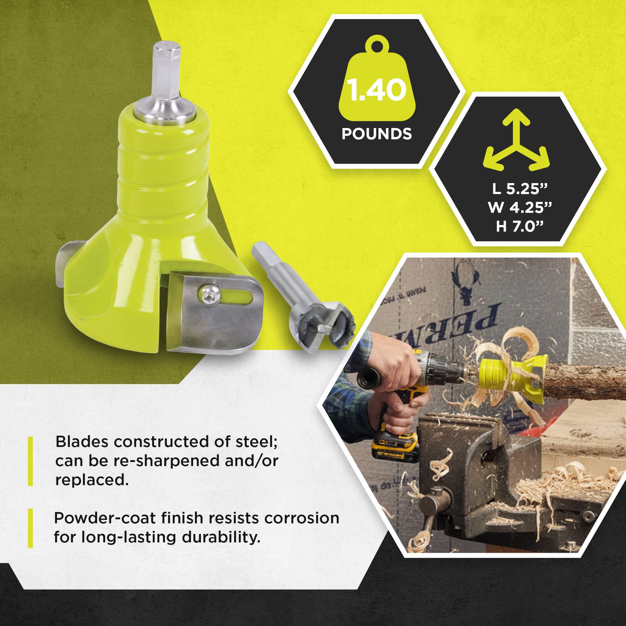 1.40 POUNDS  
L 5.25" W 4.25" H 7.0"  

- Blades constructed of steel; can be re-sharpened and/or replaced.  
- Powder-coat finish resists corrosion for long-lasting durability.