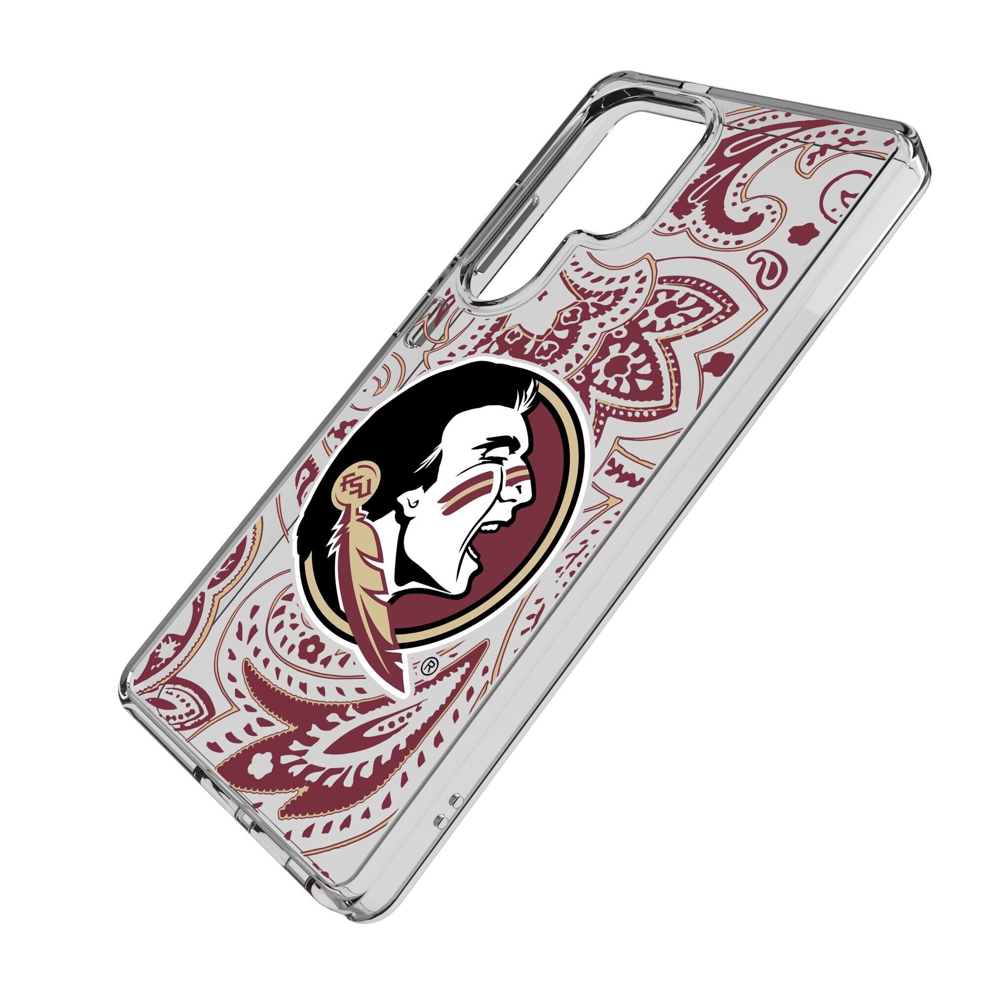 Alt View 1. Keyscaper - Florida State Seminoles Paisley Galaxy Clear Case - S24 Plus - Multicolor.