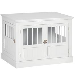 Pawhut - Dog Crate End Table, Dog Crate Furniture with Triple Doors