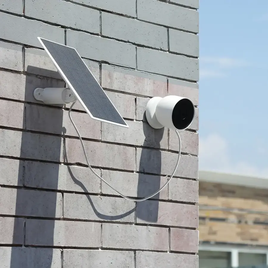 Alt View 15. Wasserstein - Solar Panel for Google Nest Cam (Battery) - White.