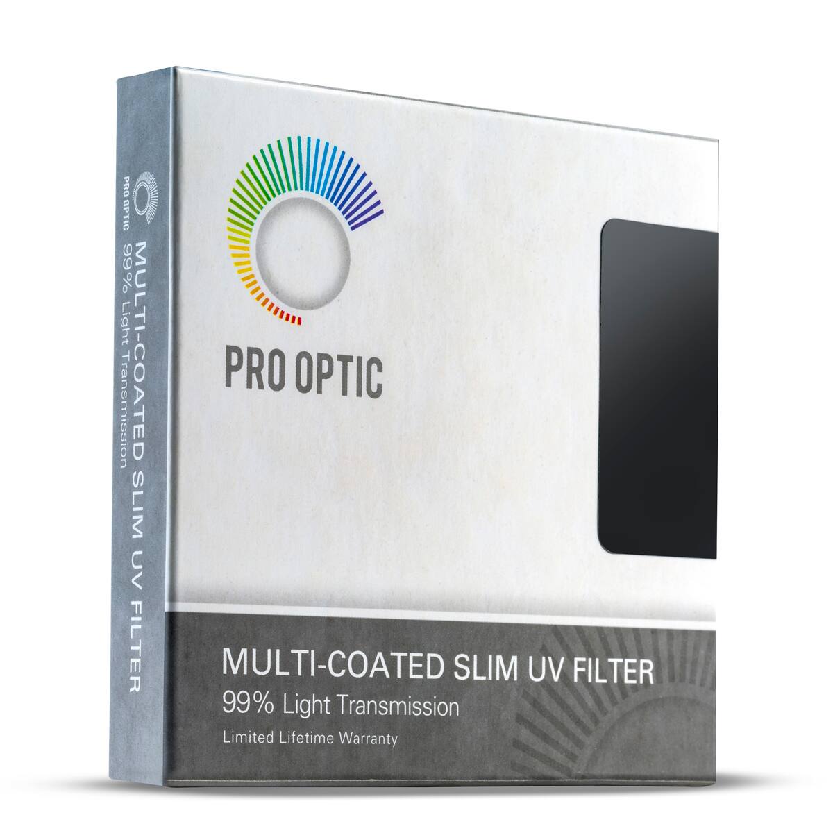 PRO OPTIC  
99% Light Transmission  
MULTI-COATED SLIM UV FILTER  
99% Light Transmission  
Limited Lifetime Warranty