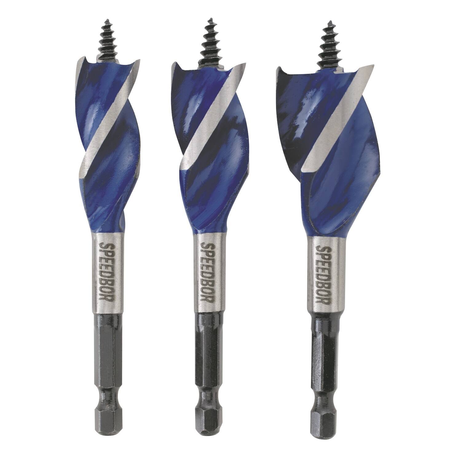 Irwin - Speedbor Steel Wood Boring Bit Set Quick-Change Hex Shank 3 pc price history on PriceWatchPro