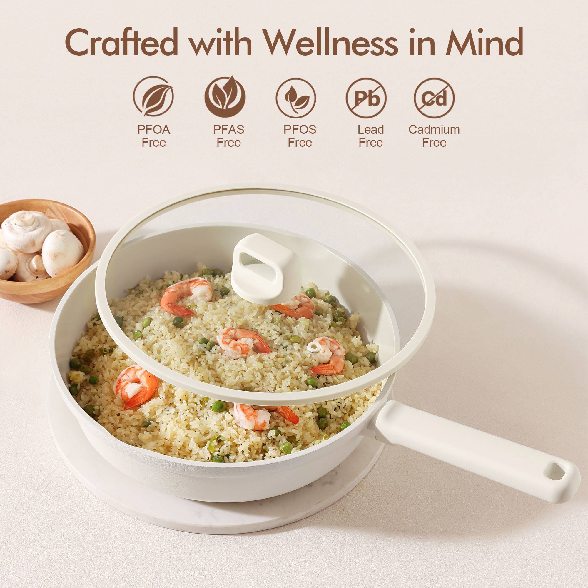 Crafted with Wellness in Mind

- PFOA Free
- PFAS Free
- PFOS Free
- Lead Free
- Cadmium Free