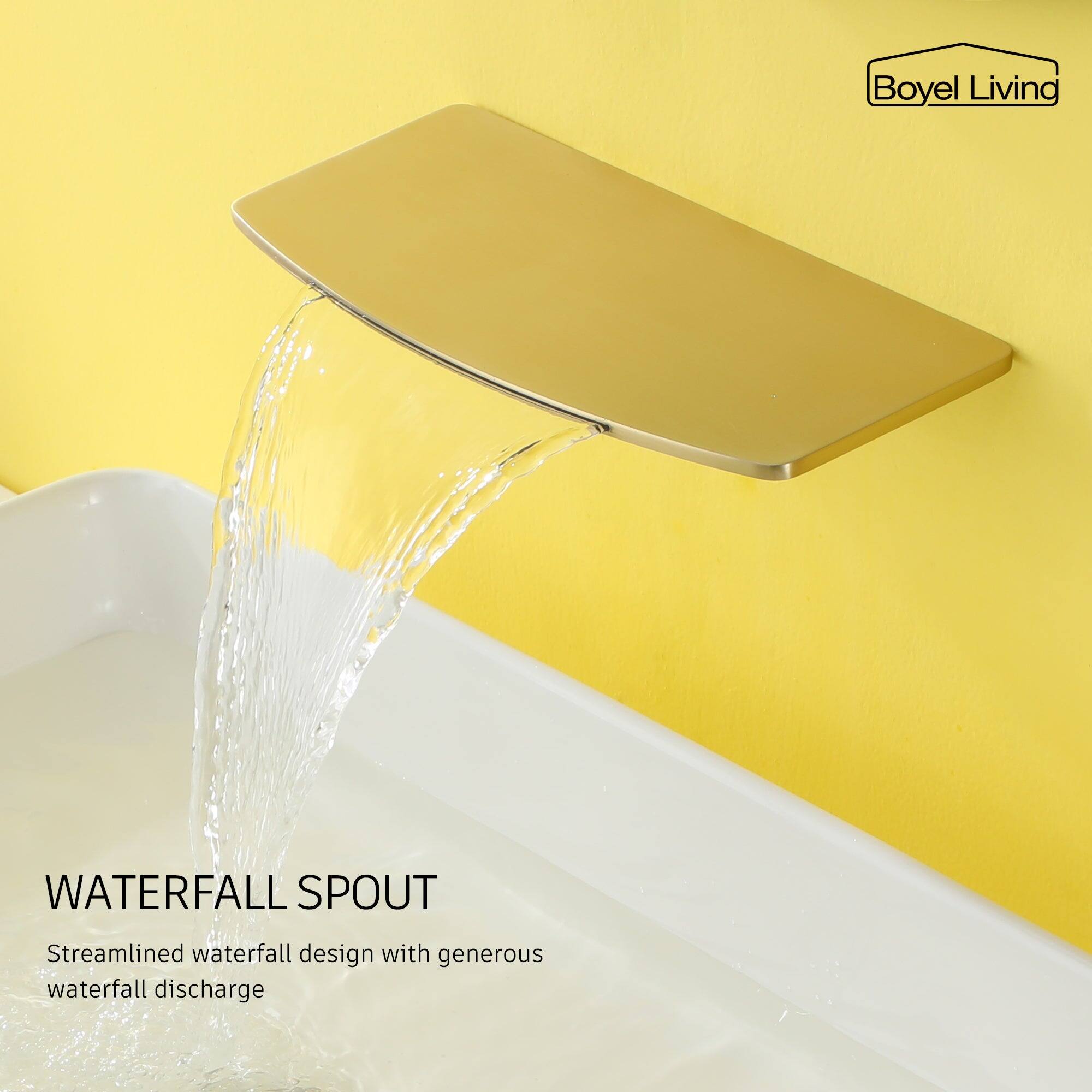 Boyel Living WATERFALL SPOUT Streamlined waterfall design with generous waterfall discharge