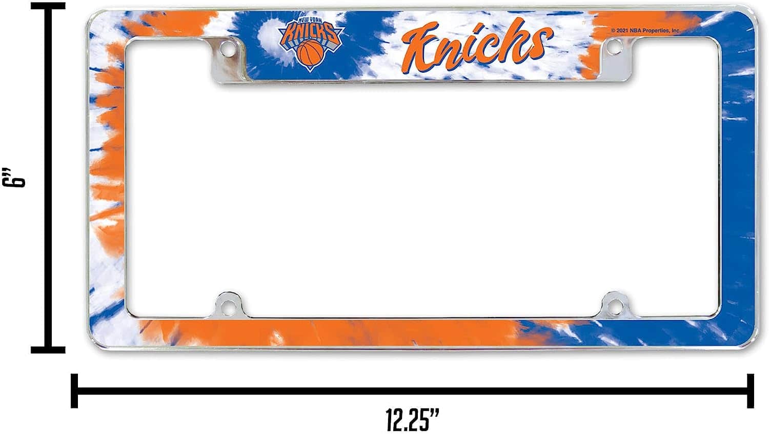 Rico Industries New York Knicks Chrome Metal License Plate Frame