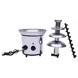 Stock Preferred - 4-Tier Stainless Steel Chocolate Fountain Machine - Stainless Steel/Silver