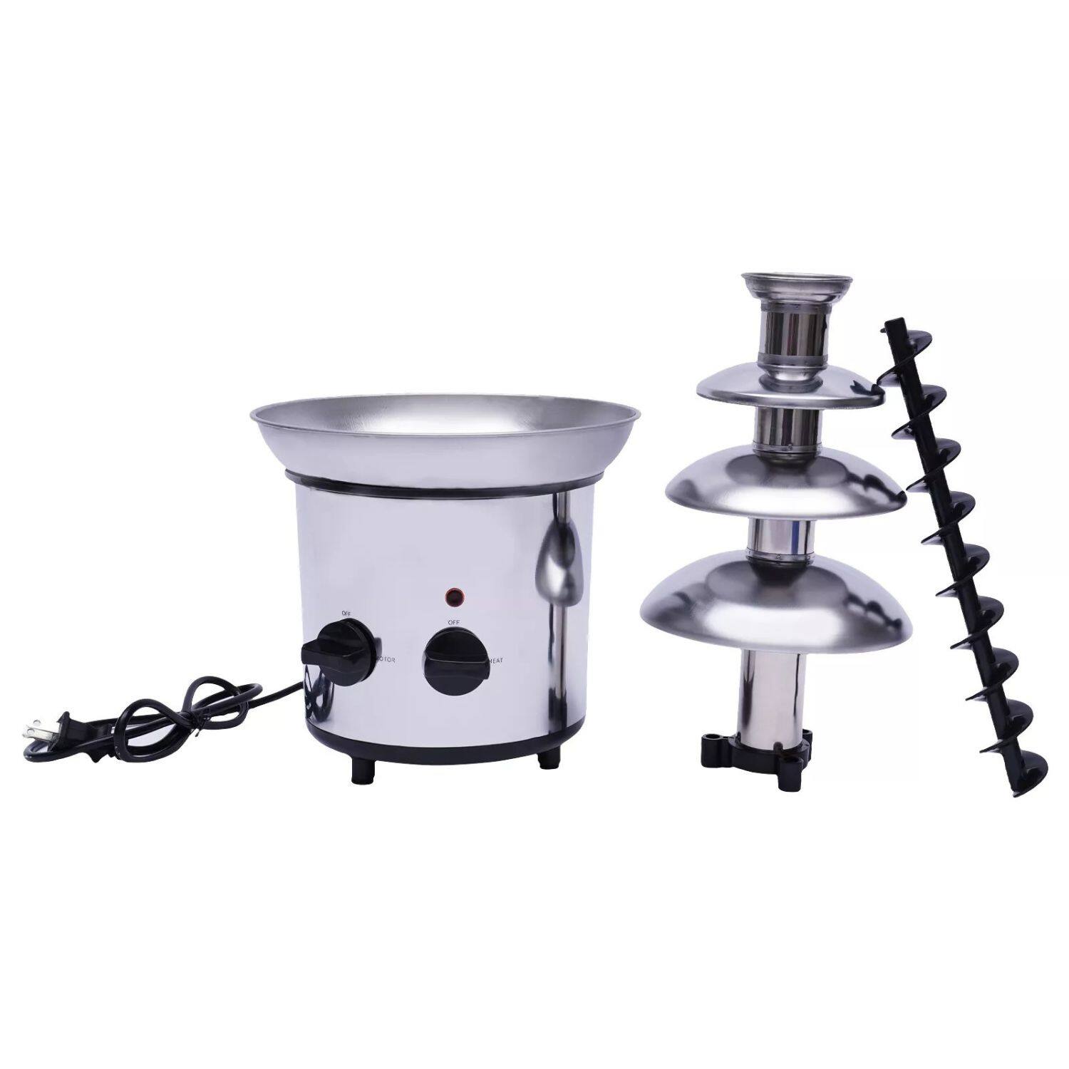 Stock Preferred - 4-Tier Stainless Steel Chocolate Fountain Machine - Stainless Steel/Silver