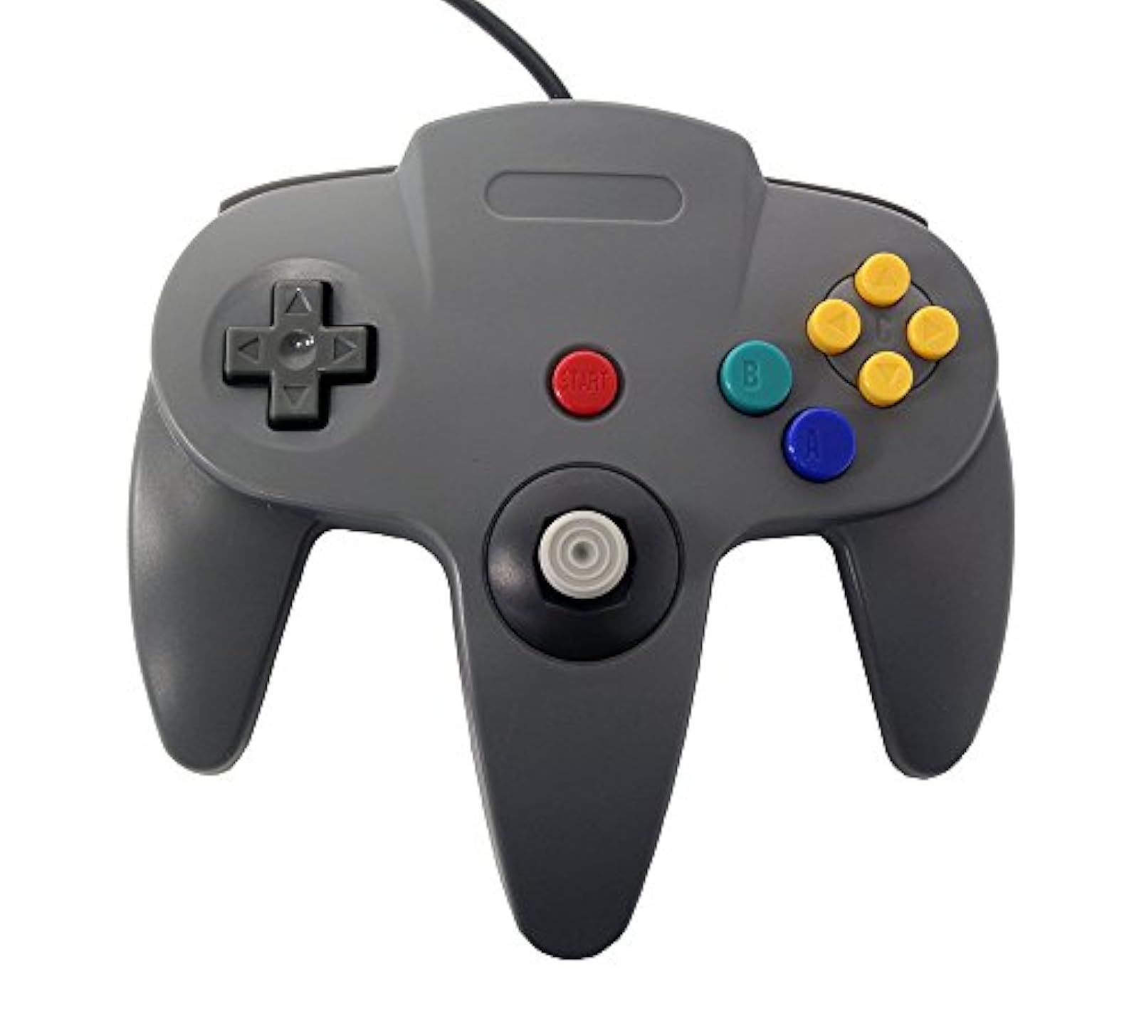 Front. Mars Devices - Grey Replacement Controller for Nintendo N64 - Gray.