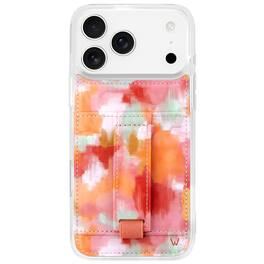 Walli Cases - iPhone 17 Pro Max Phone Case with Wallet and Finger Strap - Watercolor Waves