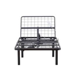 Hivvago - Twin XL Remote Remote Controlled Steel Adjustable Bed - Black