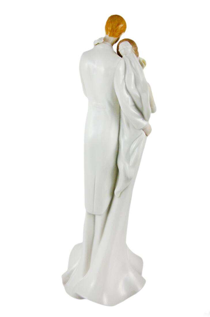 Alt View 2. Veronese Design - TO HAVE AND HOLD Fine Porcelain Wedding Couple Statue - White.
