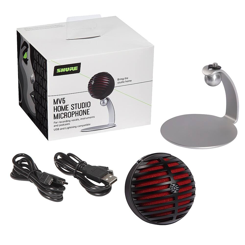 Shure MV5 USB Condenser Microphone SHU MV5BDIG - Best Buy