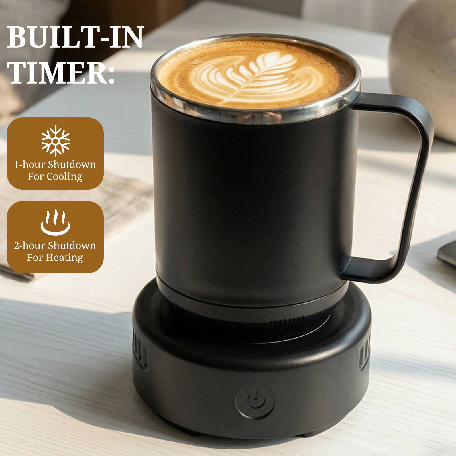 BUILT-IN TIMER:

- 1-hour Shutdown For Cooling
- 2-hour Shutdown For Heating