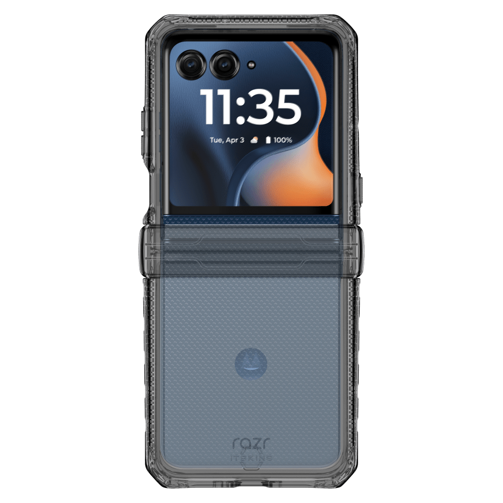 Itskins - Hybrid_R Clear Case for Motorola Razr (2025) - Black Multicolor