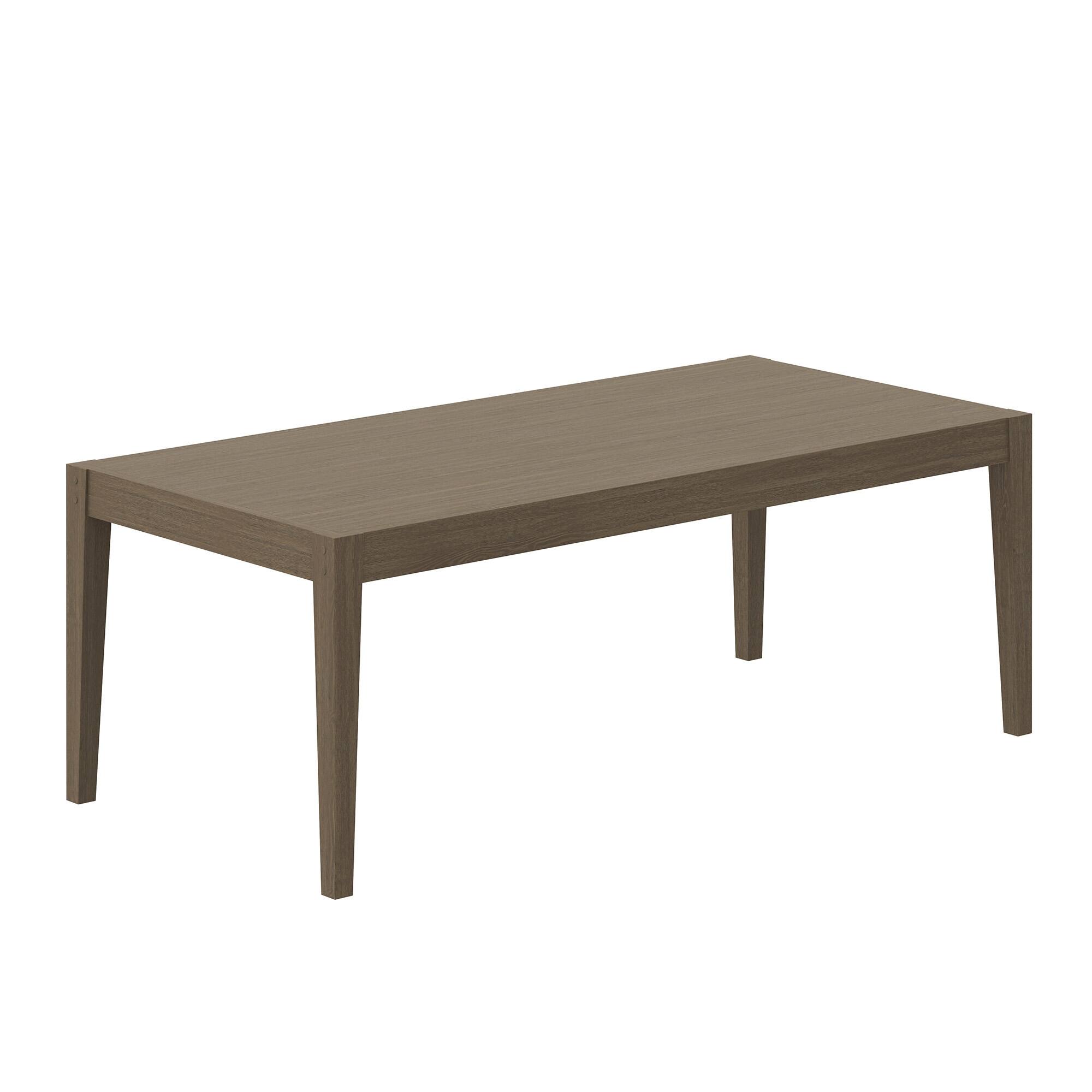 Angle. Modway - Northlake 83" Rectangular Outdoor Patio Teak Dining Table by Modway - Weathered Gray.