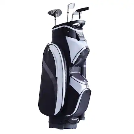 Front. VEVOR - Golf Cart Bag with 14 Way Organizer Divider Top, 36” Multiple Pockets Premium Nylon Cart Bag, Durable Golf Bags - Black.