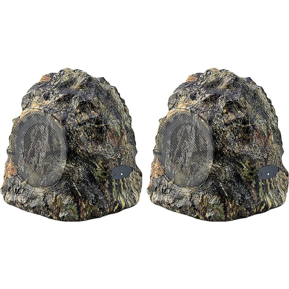 Front. iHome - iHome IHRK400MOBCP Wireless Waterproof Rock Speaker Set for Outdoors - Mossy Oak Camo - Black.