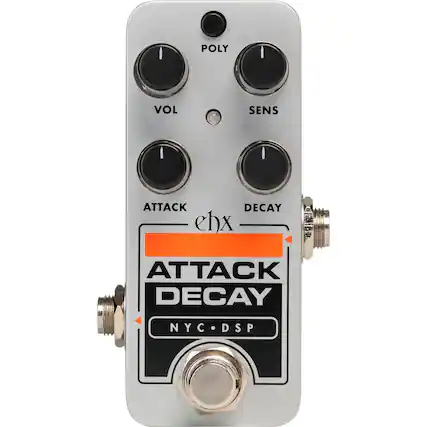 - POLY
- VOL
- ATTACK
- SENS
- DECAY
ehx
ATTACK DECAY
NYC DSP