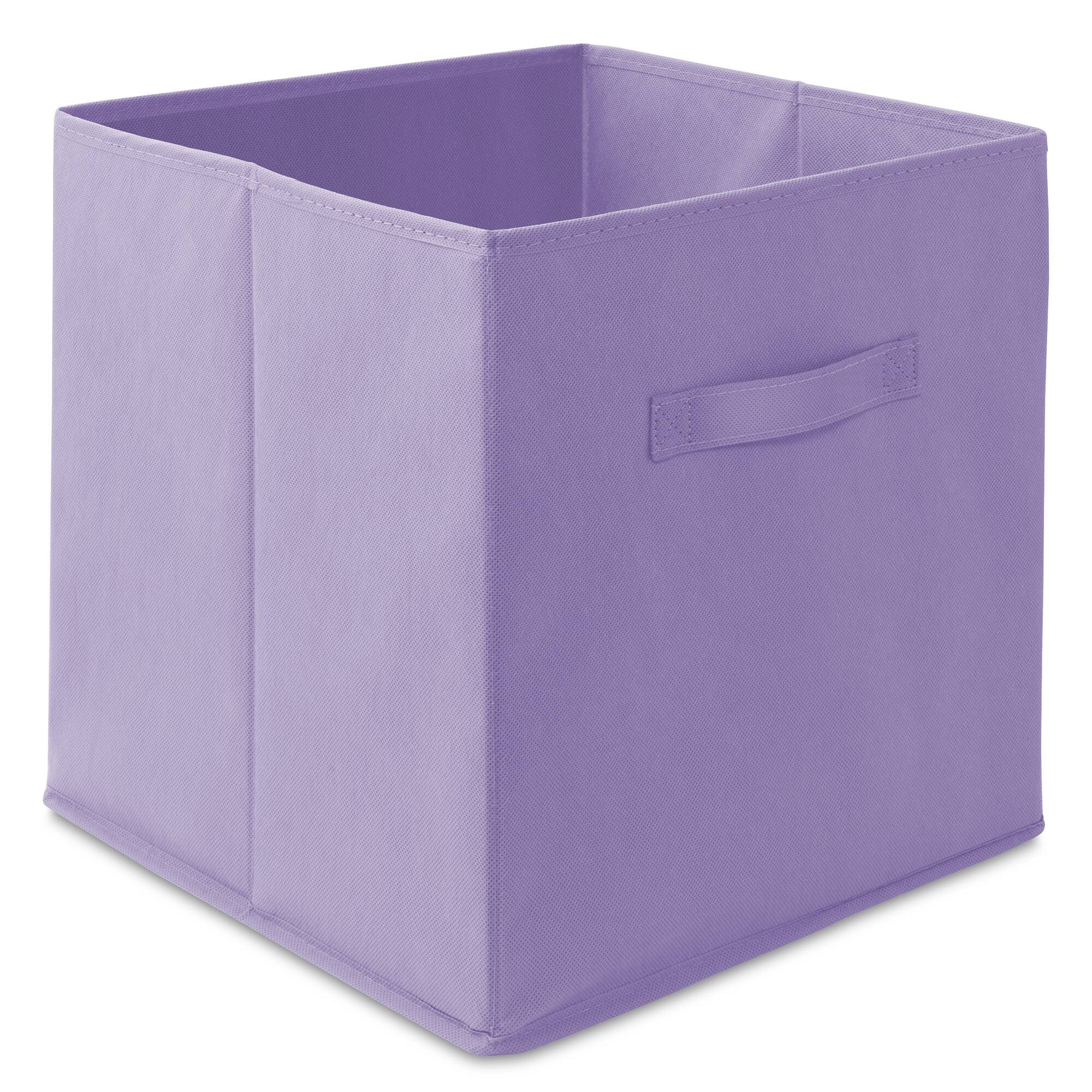 Alt View 1. Casafield - (Set of 12) Collapsible Fabric Cubes - Storage Bins - Lavender.