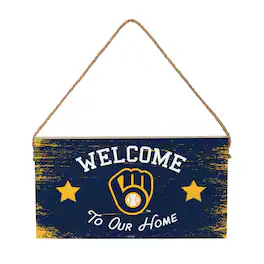 Evergreen Enterprises - 6" x 11" Welcome Home Wood Wall Sign with Rope Hanger - Multicolor