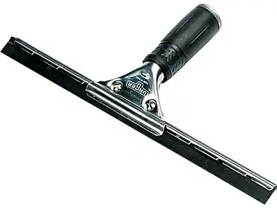 Front. Unger - Pro 12" Window Squeegee, - Silver/Black.