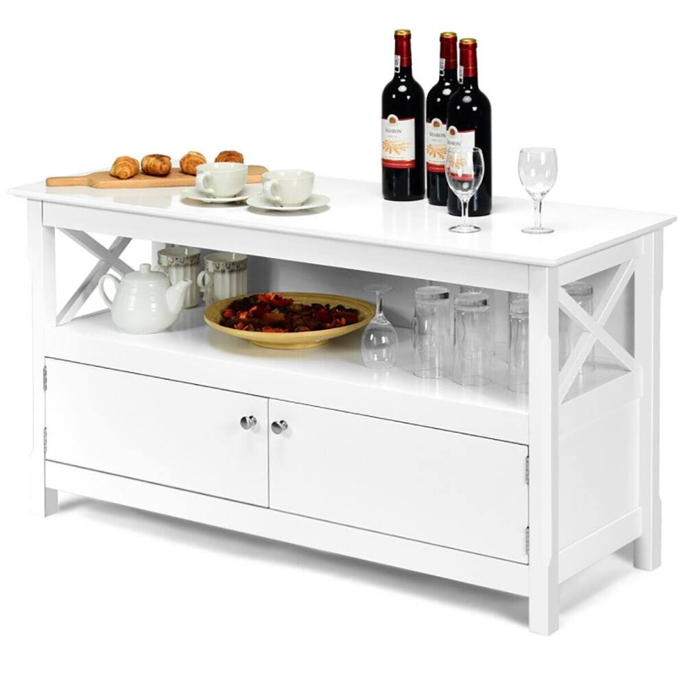 Back. Kadyn - Entertainment Centers,TV Stands,44 Inch Wooden Storage Cabinet TV Stand-White - White.