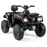 Gymax - 24V 2-Seater 4-Wheeler Quad Electric Vehicle w/ 4 Motors Soft Start LED Lights - Black