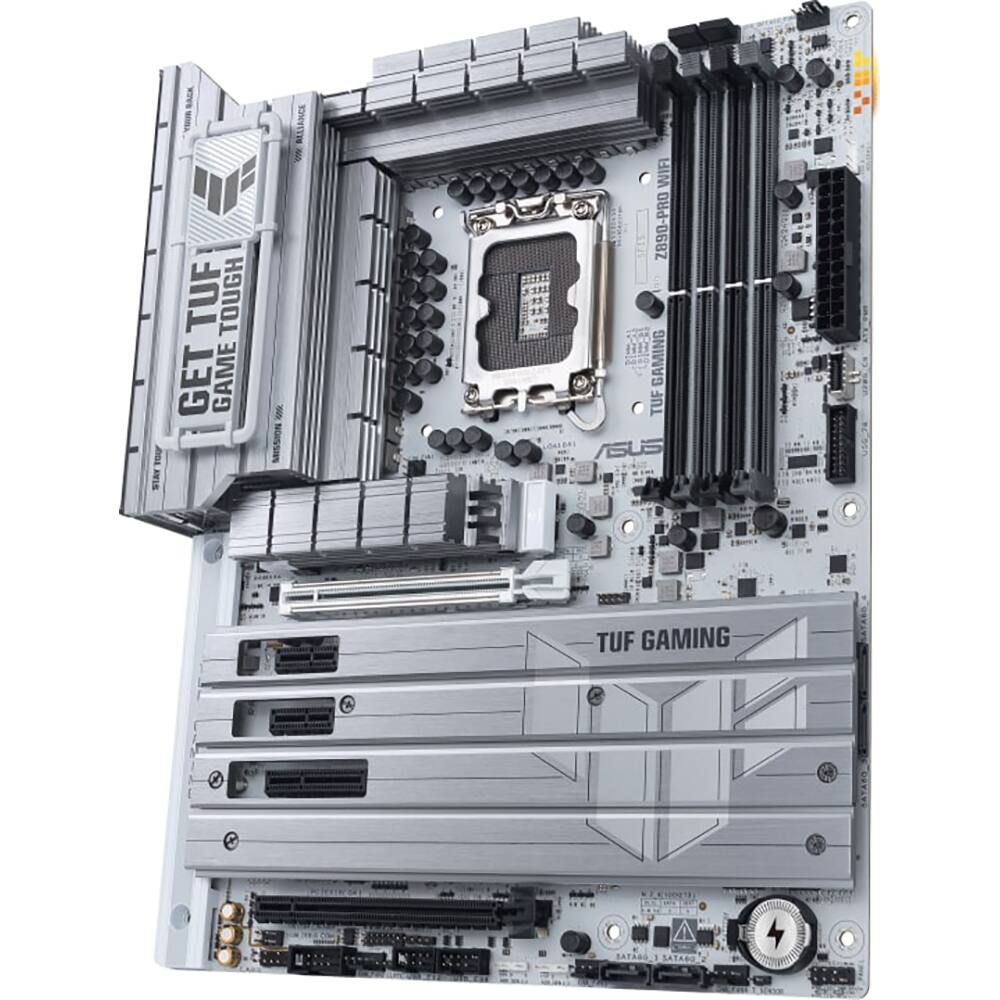 I GET TUF TOUGH  
GAME TOUGH  
MISSION RELIANCE  
ASUS TUF GAMING  
Z890-PRO WIFI  
TUF GAMING