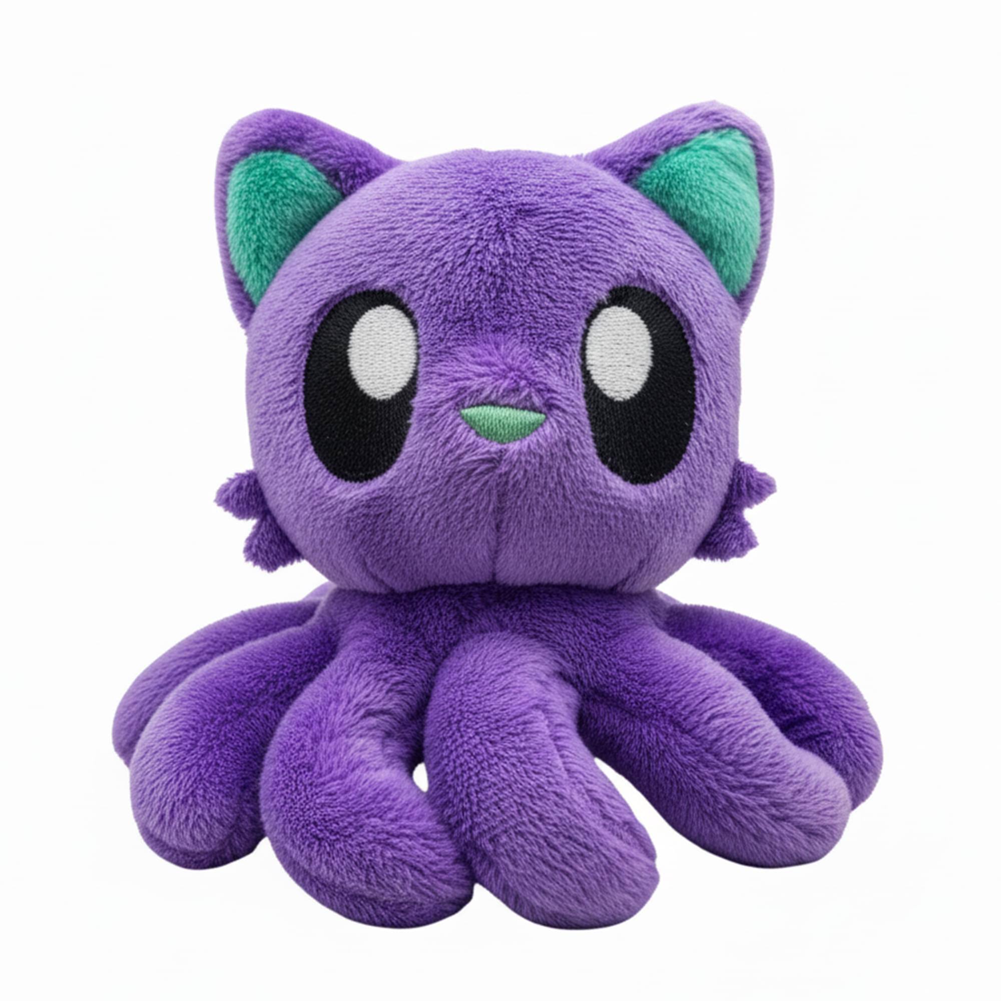 Alt View 10. Tentacle Kitty - Tentacle Kitty Proton Purple 6 Inch Little One Plush - Purple.