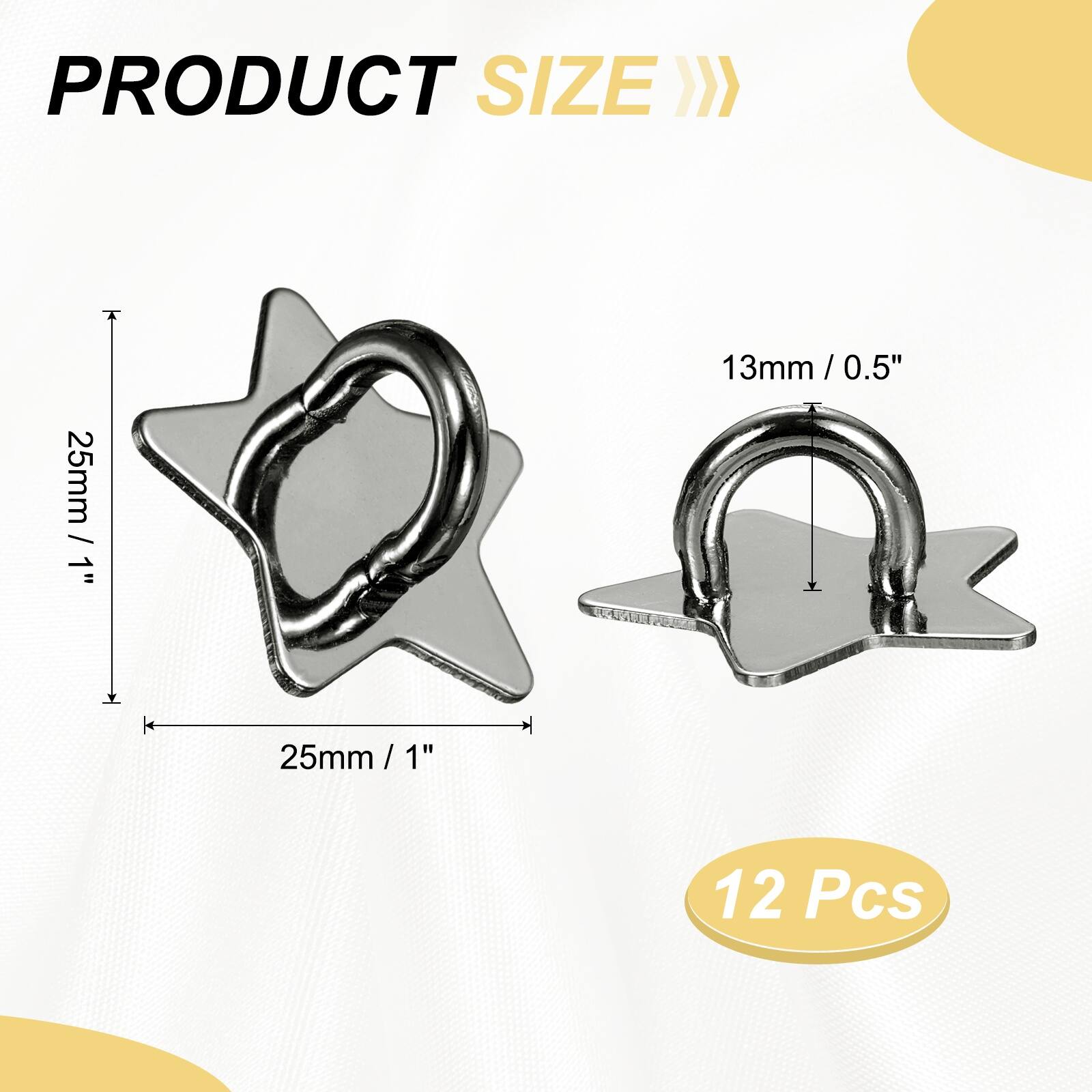 PRODUCT SIZE >> 25mm / 1"  
13mm / 0.5"  
25mm / 1"  
12 Pcs