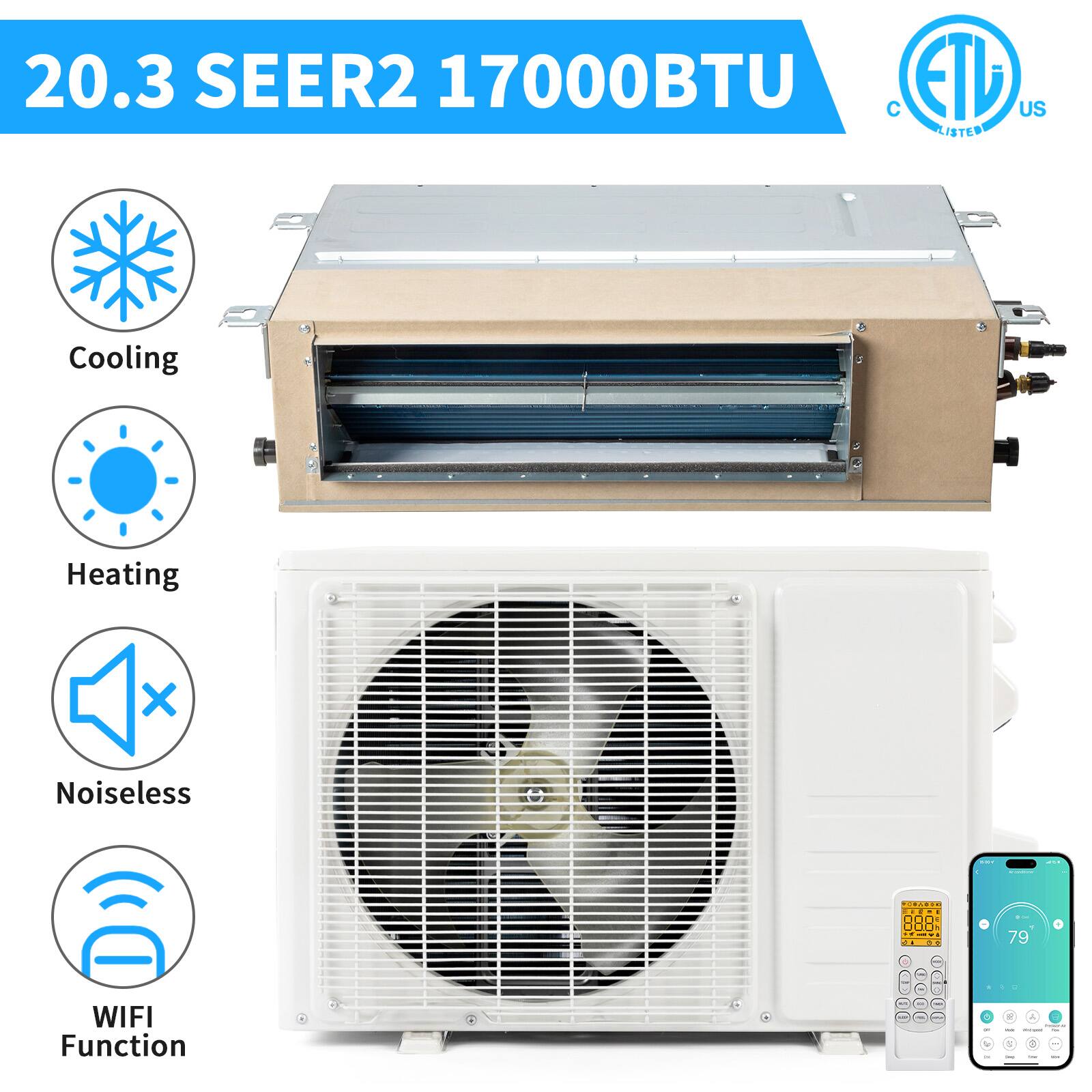 20.3 SEER2 17000BTU  
Cooling  
Heating  
Noiseless  
WIFI Function