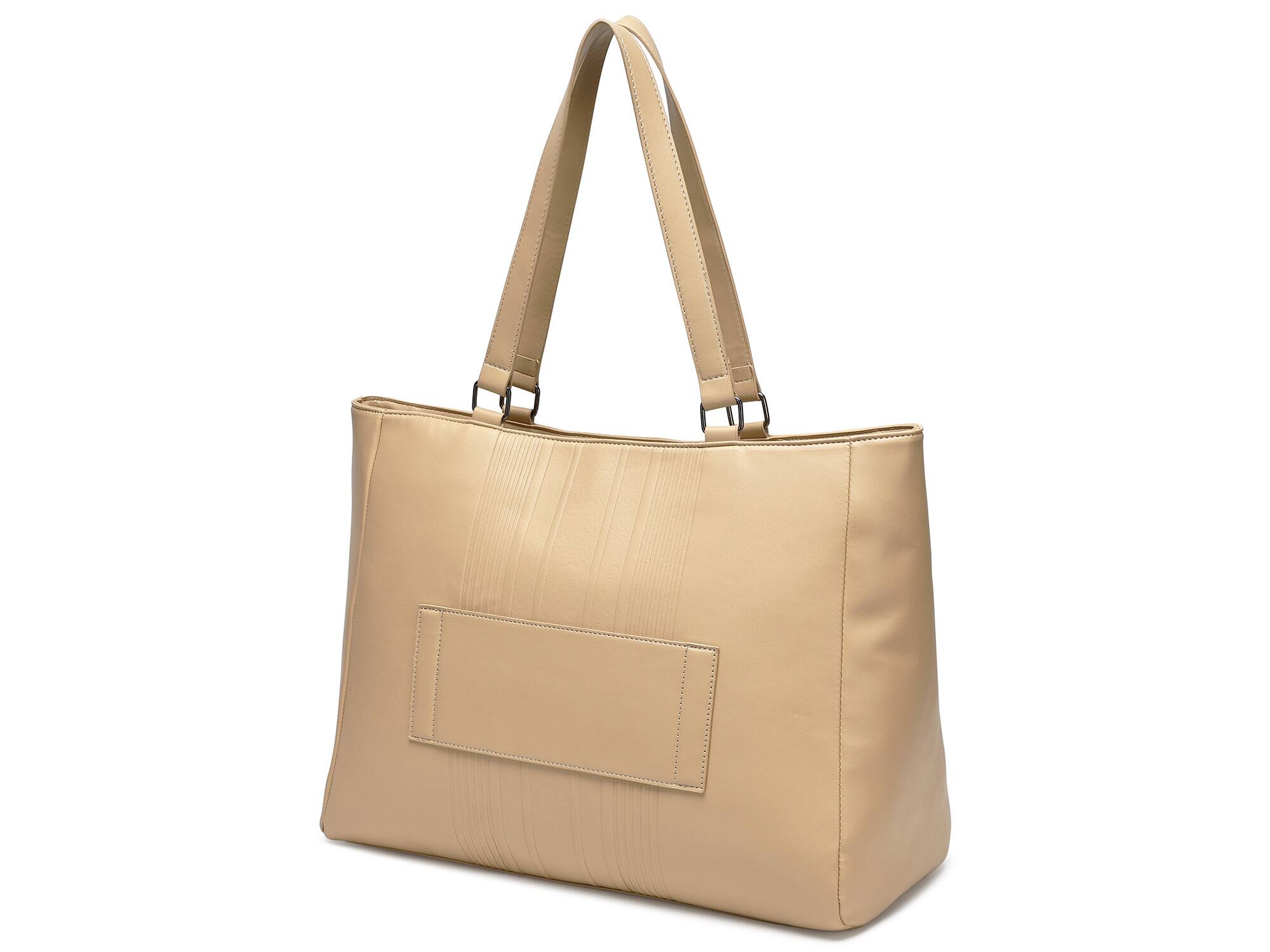 Alt View 4. Elle - ELLE Roamer 24L Vegan Leather Weekender Duffel Bag | Nude - Nude.