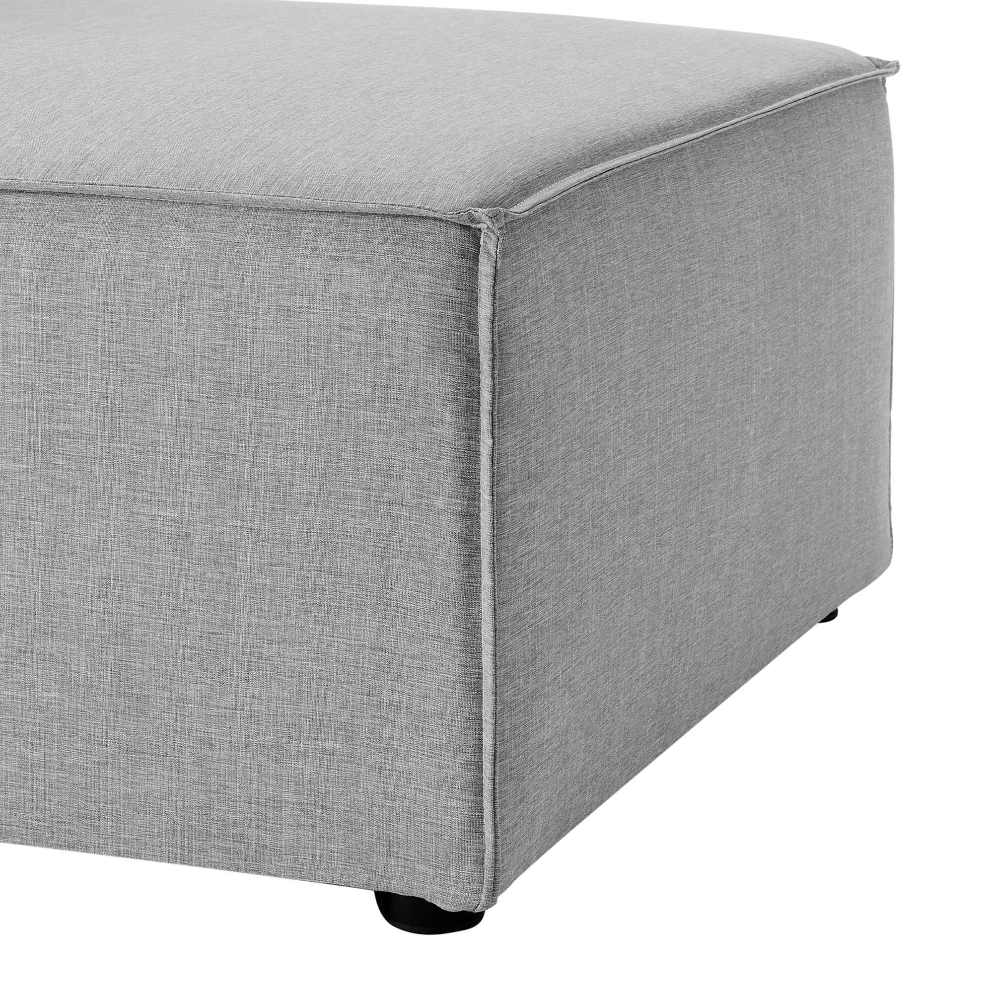 Alt View 6. Modway - Saybrook 3-Piece Outdoor Patio Upholstered Sectional Sofa by Modway - Gray.
