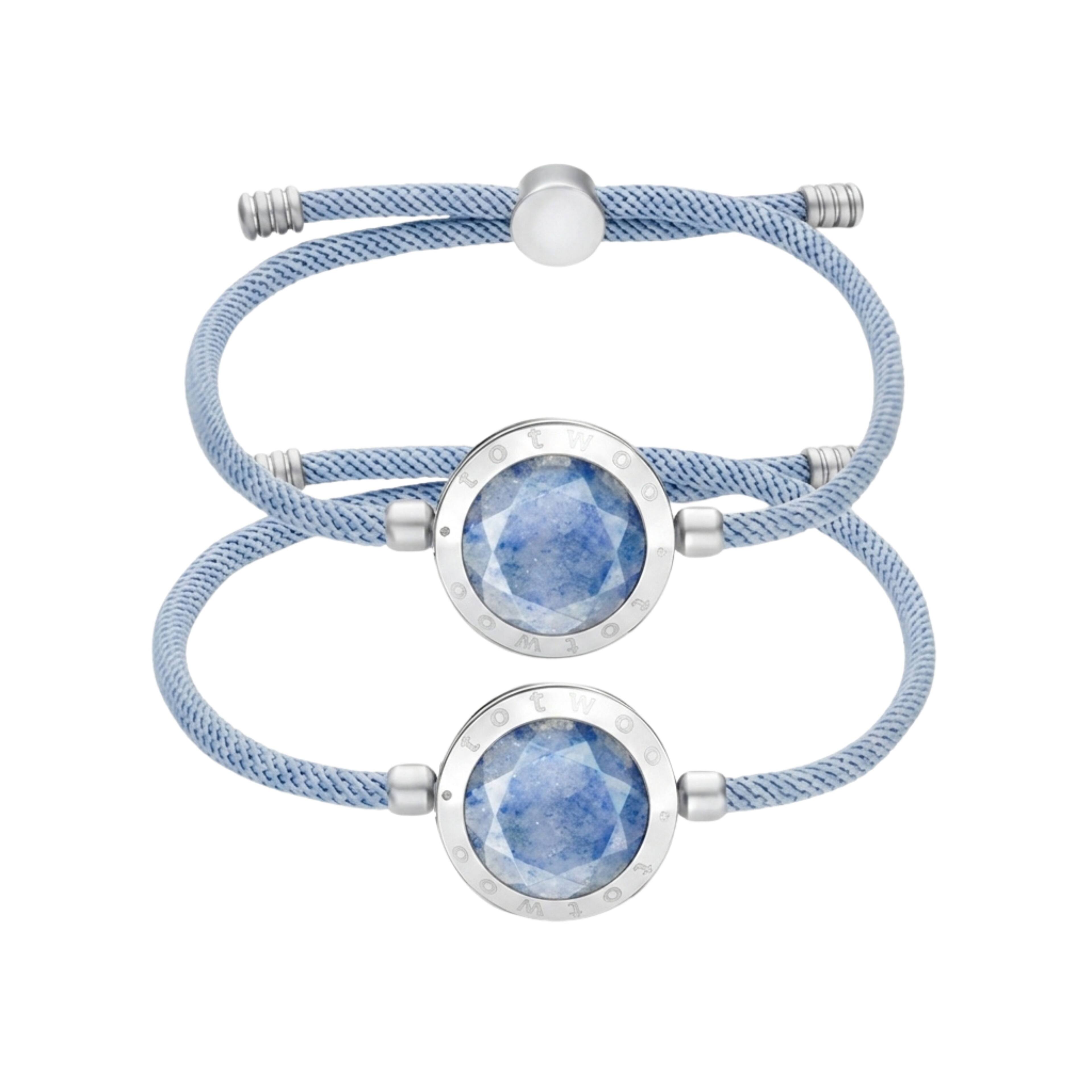 Totwoo - Azure Dream 2.0 Blue Aventurine Long Distance Touch Bracelets (2-Pc.) - Blue - (2022)