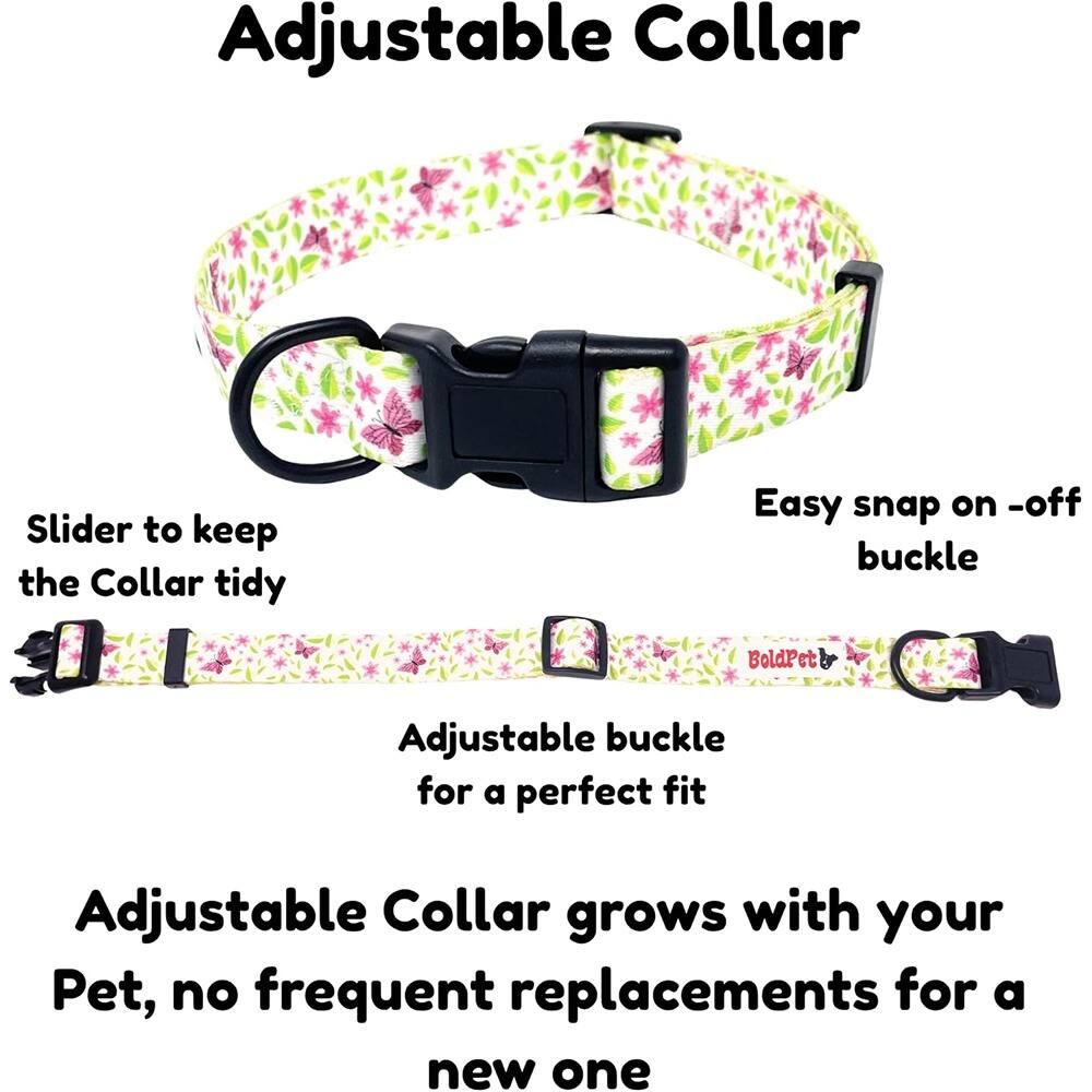 Adjustable Collar

- Slider to keep the Collar tidy
- Easy snap on - off buckle
- Adjustable buckle for a perfect fit
- Adjustable Collar grows with your Pet, no frequent replacements for a new one