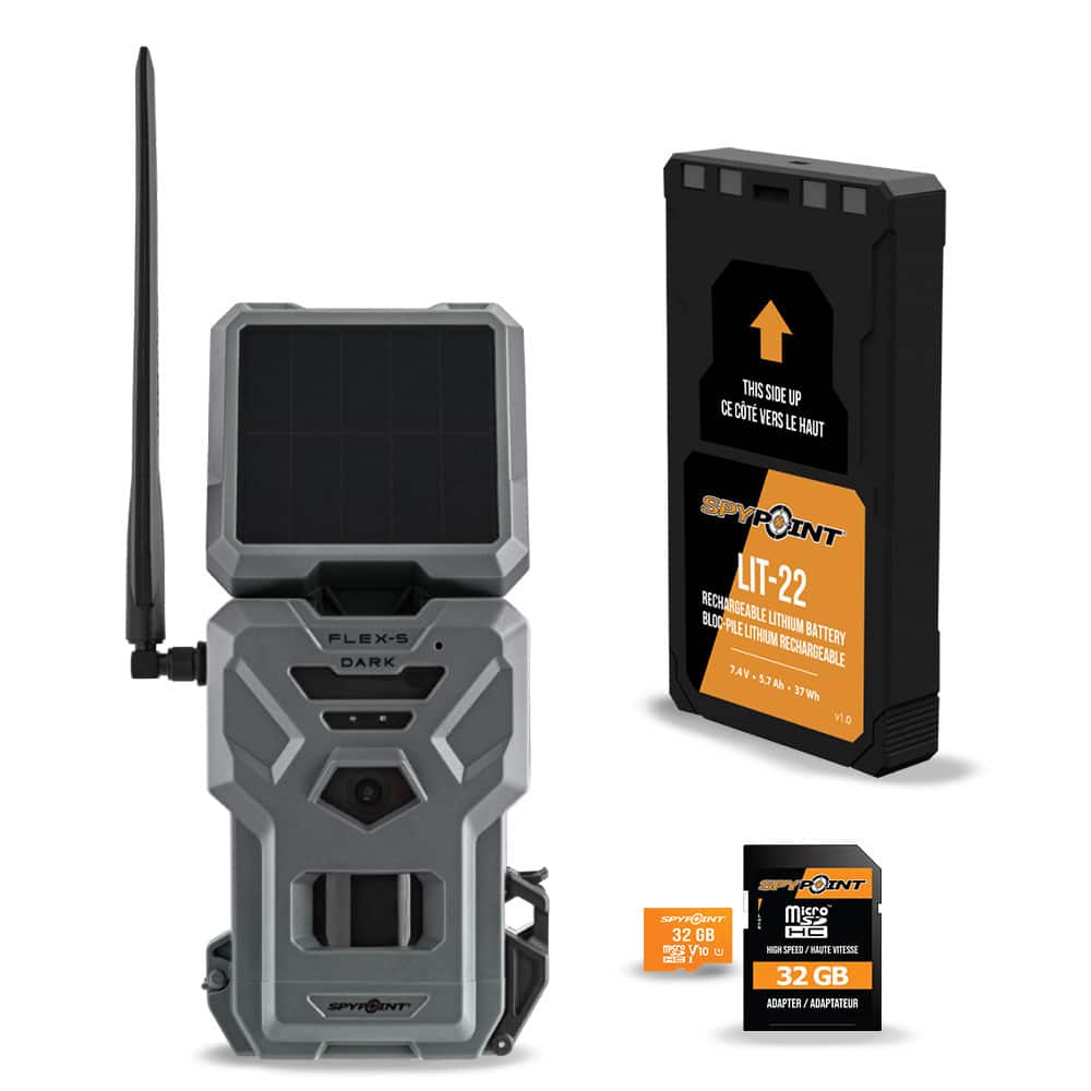 Spypoint - Flex-S Dark Cellular Night Vision Trail Camera Bundle