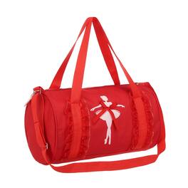 Unique Bargains - Small Cute Personalized Lace Dance Bag with Adjustable Strap and Shoe Compartment for Ballet Yoga Travel Duffel - Red with shortlace dancer