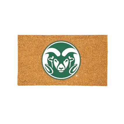 Front. Evergreen Enterprises - Colorado State Rams 28" x 16" Team Logo Outdoor Coir Mat - Multicolor.