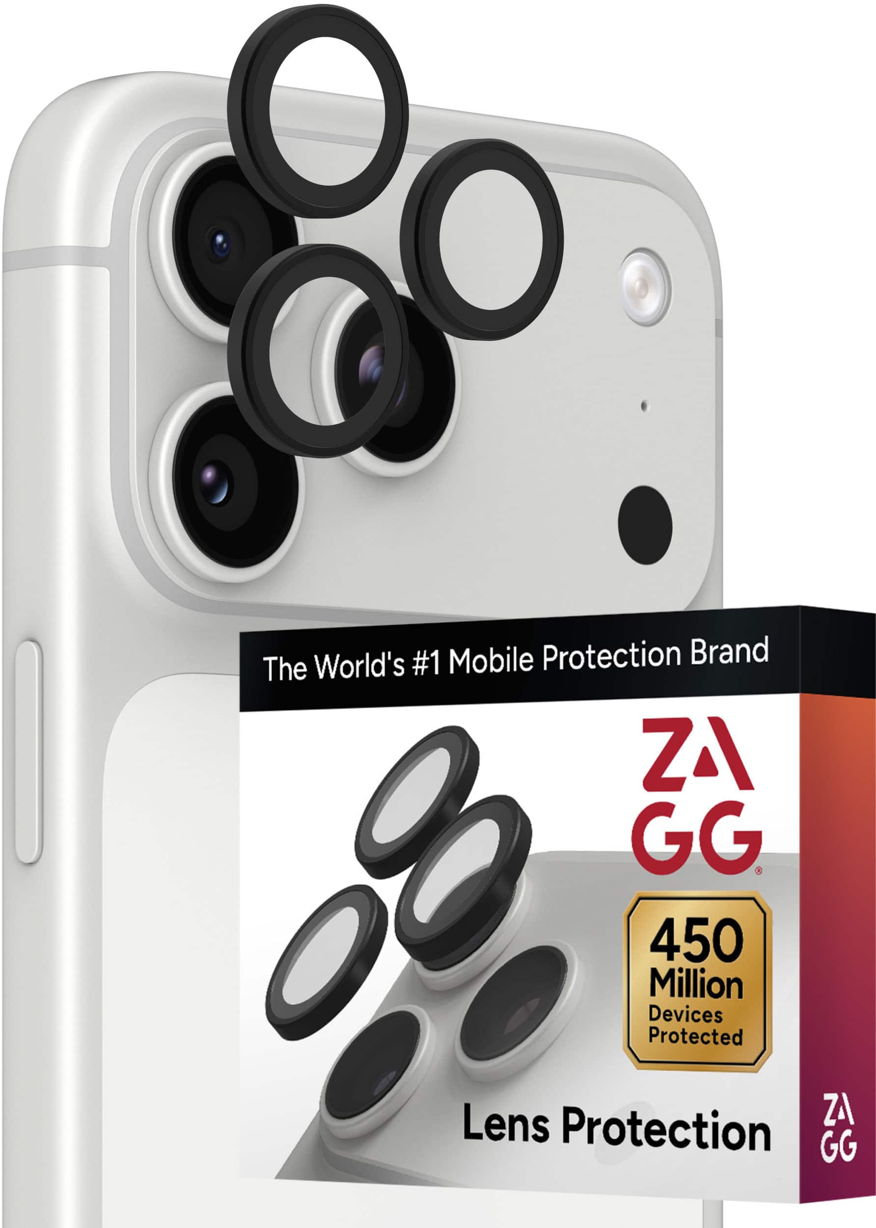 ZAGG - Glass Elite Anti-Reflective Lens Protection for Apple iPhone 18 Pro / iPhone 18 Pro Max - Black