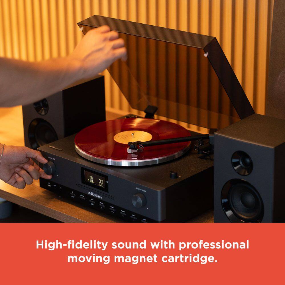 VOL 22  
radioshack  
High-fidelity sound with professional moving magnet cartridge.