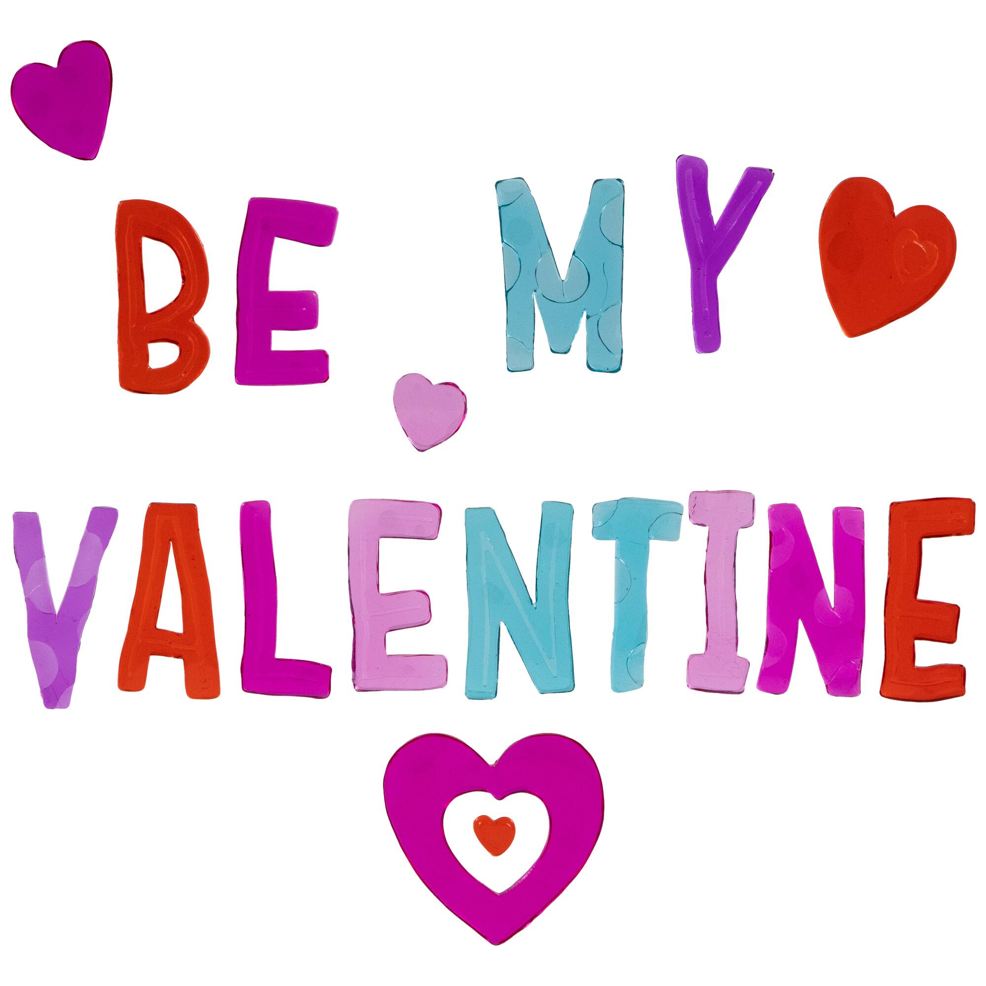 Alt View 2. Northlight - Set of 5 Double Sided Valentine's Day Gel Window Clings - Red.