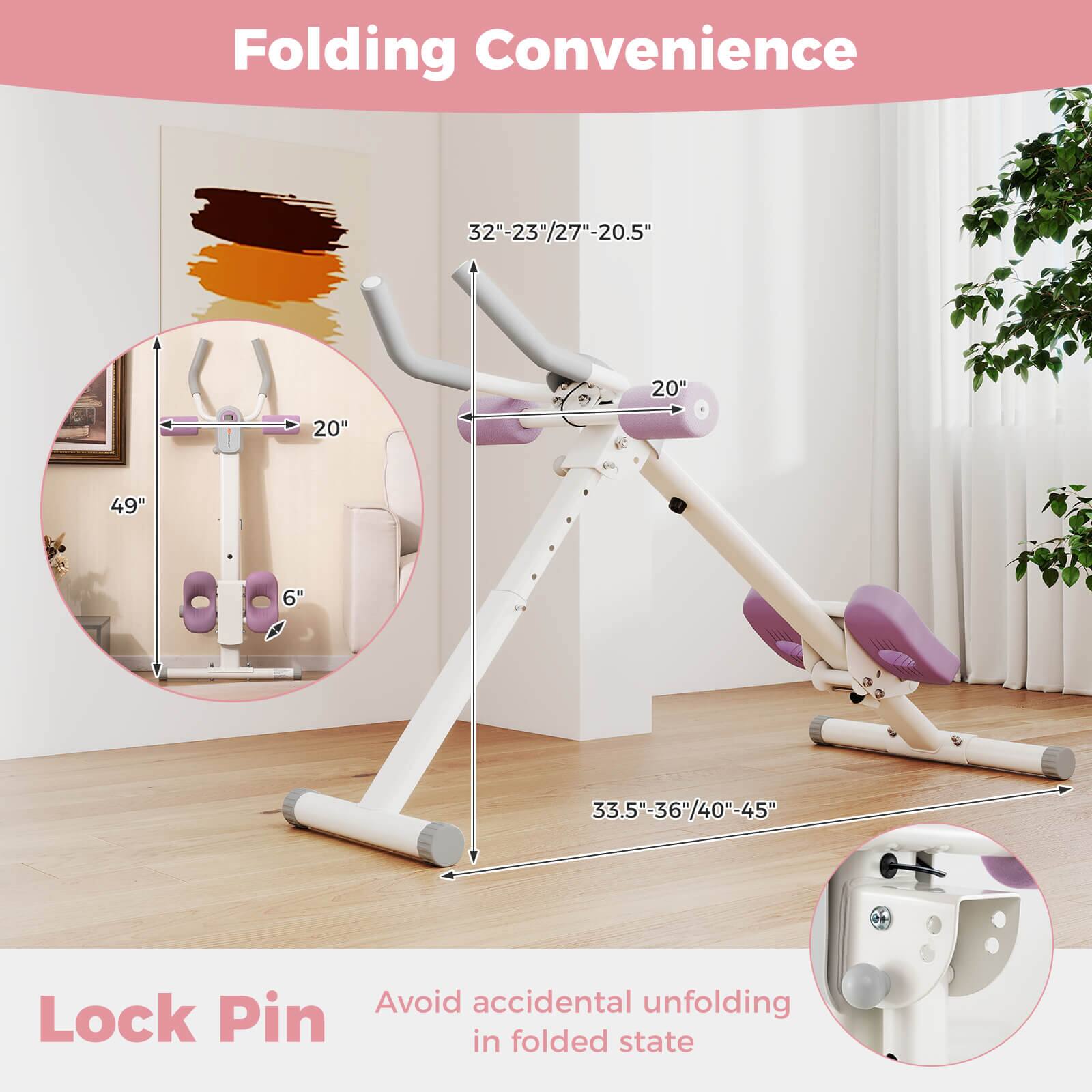 Folding Convenience  
32"-23"/27"-20.5"  
20" 20" 49" 6" 33.5"-36"/40"-45"  
Avoid accidental unfolding  
Lock Pin in folded state