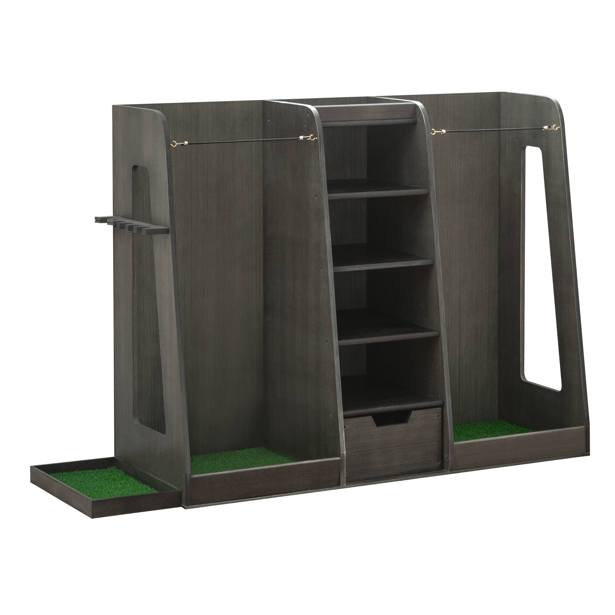 Alt View 7. ELEMENT ACE - Wooden Golf Bag Organizer with Drawers & Club Holders​​ - Gray.