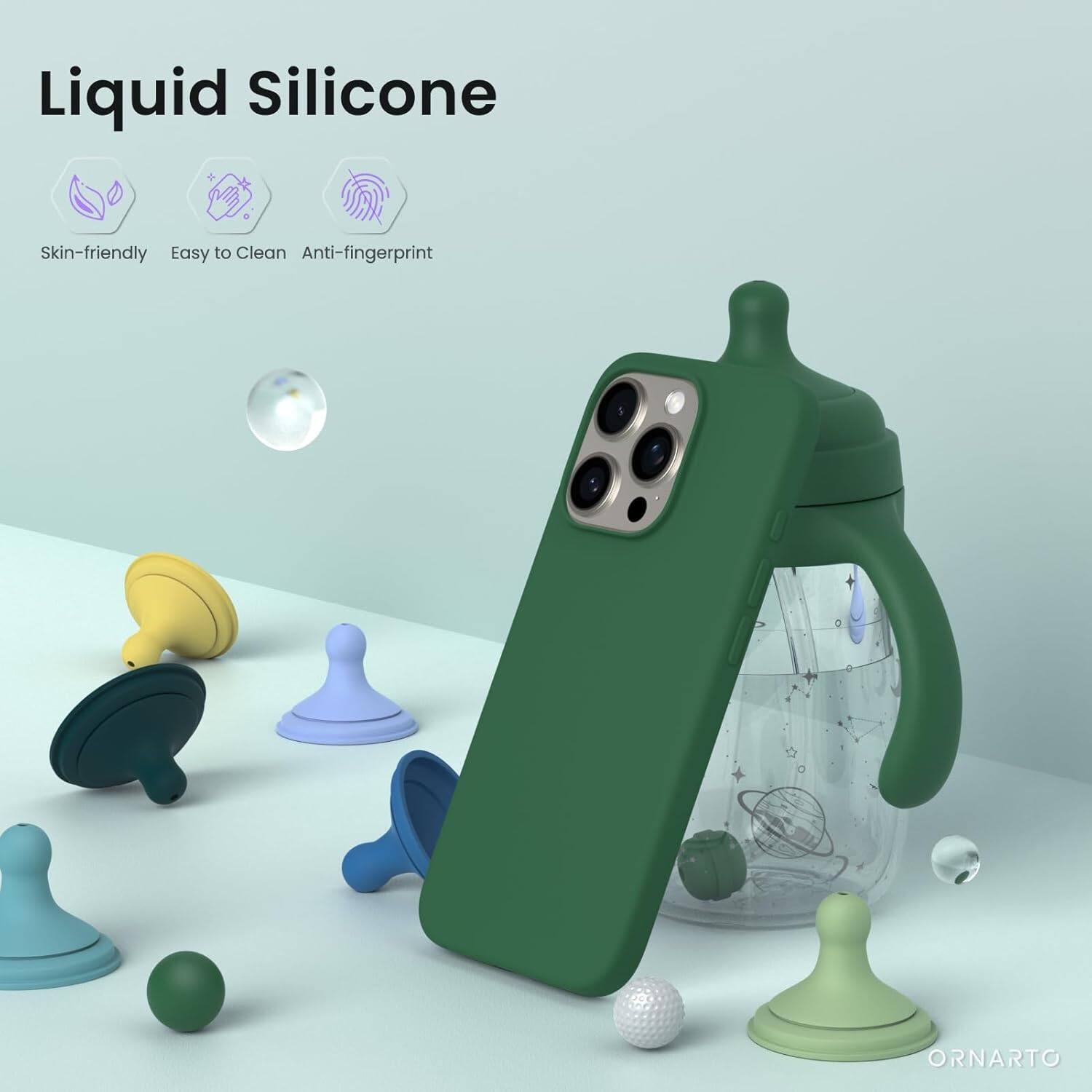 Liquid Silicone Skin-friendly Easy to Clean Anti-fingerprint ORNARTO