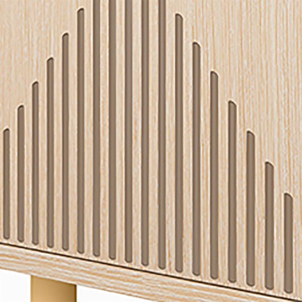 Left. Kadyn - Kadyn Sideboard Buffet Cabinet,Kitchen Storage Cabinet,Modern, 59" Wood Storage Cabinet with Doors,Natural & Gold - Natural & Gold.