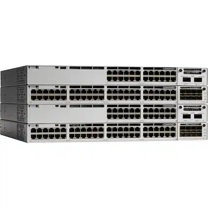 Front. Cisco Consumer Products - Cisco Catalyst 9300 48-port PoE+, Network Essentials - 48 Ports - Manageable - Gigabit Ethernet - 10/100/1000Base-T - 2 - Unknown.