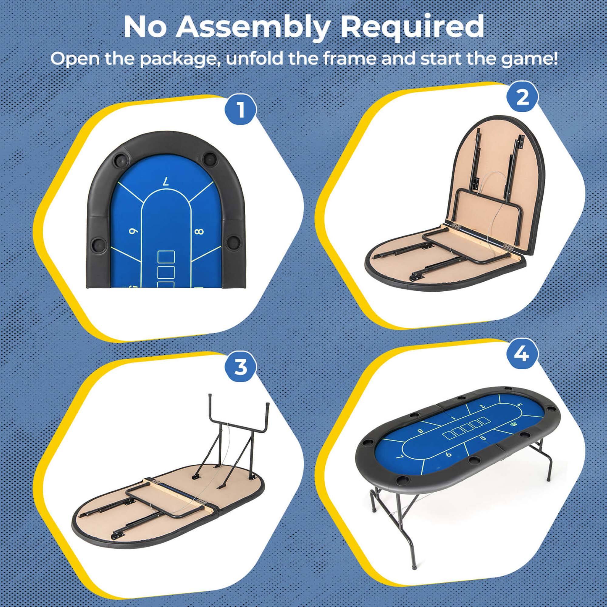 No Assembly Required
Open the package, unfold the frame and start the game!
1 2 3 4